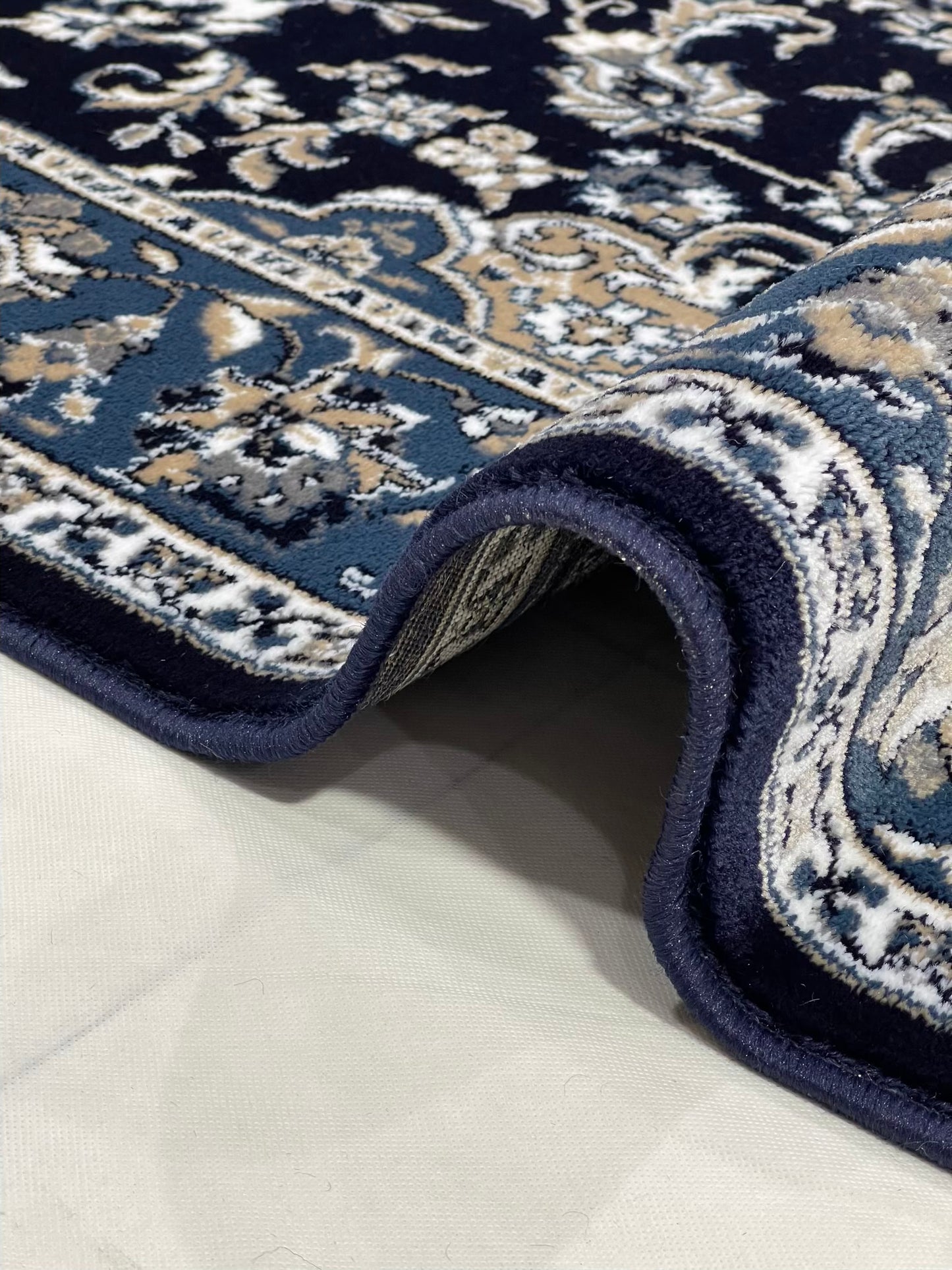 Persian polypropylene Rug,back woven(Article-51-Blue)
