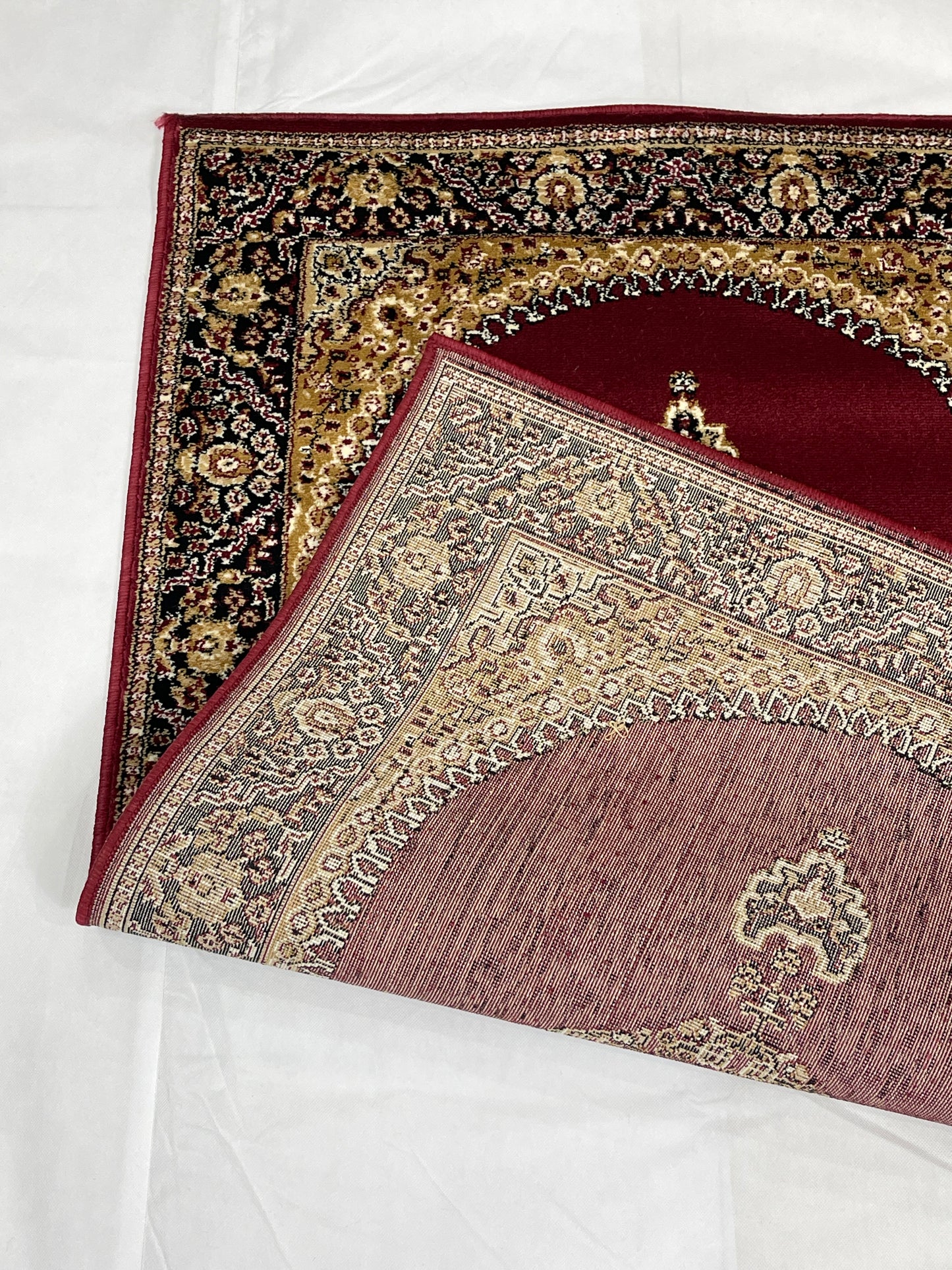 Persian Polypropylene Rug,Woven Back (Article-22-Red) Size : 3 ft width x 5 ft length (100cm x 150 cm)