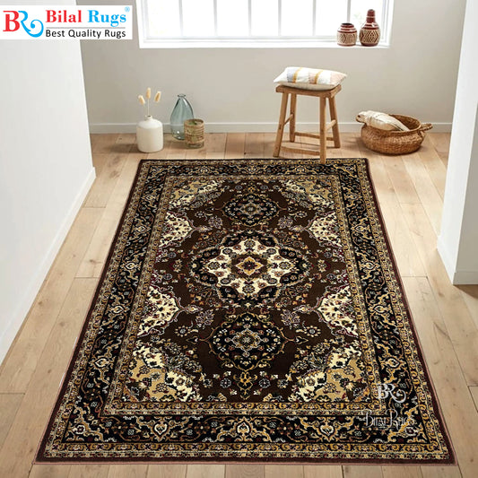 Persian Polypropylene Rug,back woven(Article-28-Brown)
Size : 5ft width  x 7.3ft length (150cm x 220cm)