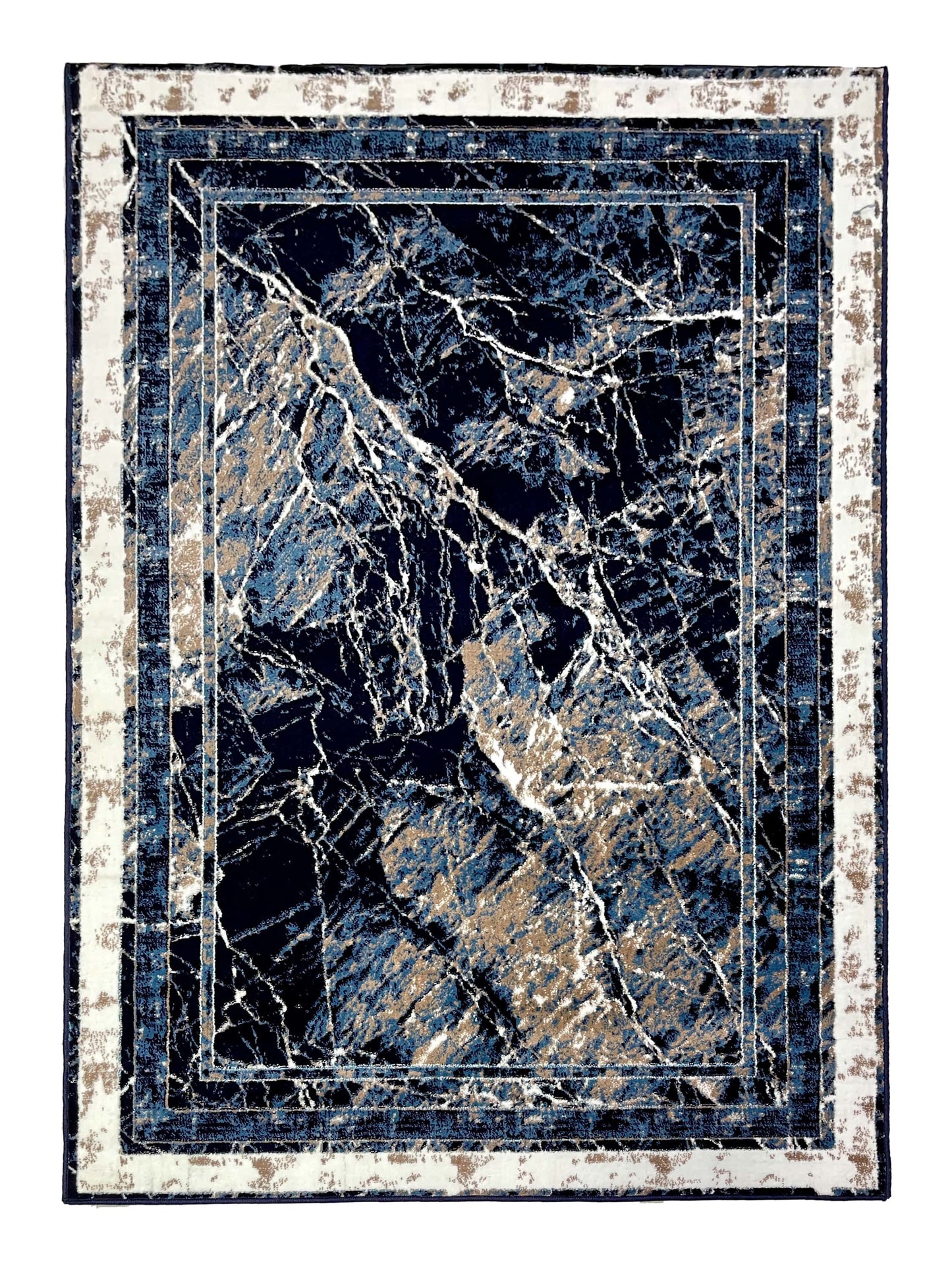 Modern polypropylene Rug,back woven(Article-1999-Blue)
Size : 5ft width  x 7.3ft length (150cm x 220cm)