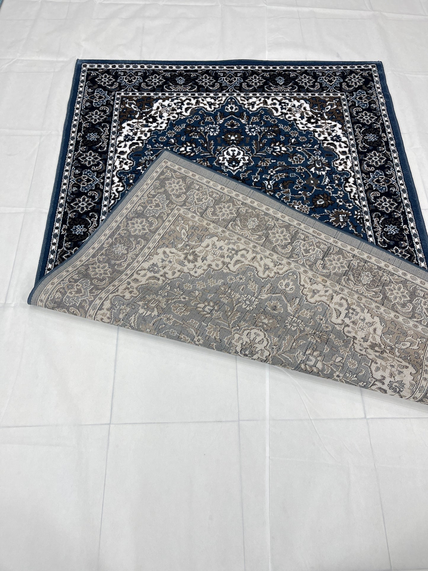 Persian Polypropylene Rug,back woven(Article-01-Blue)