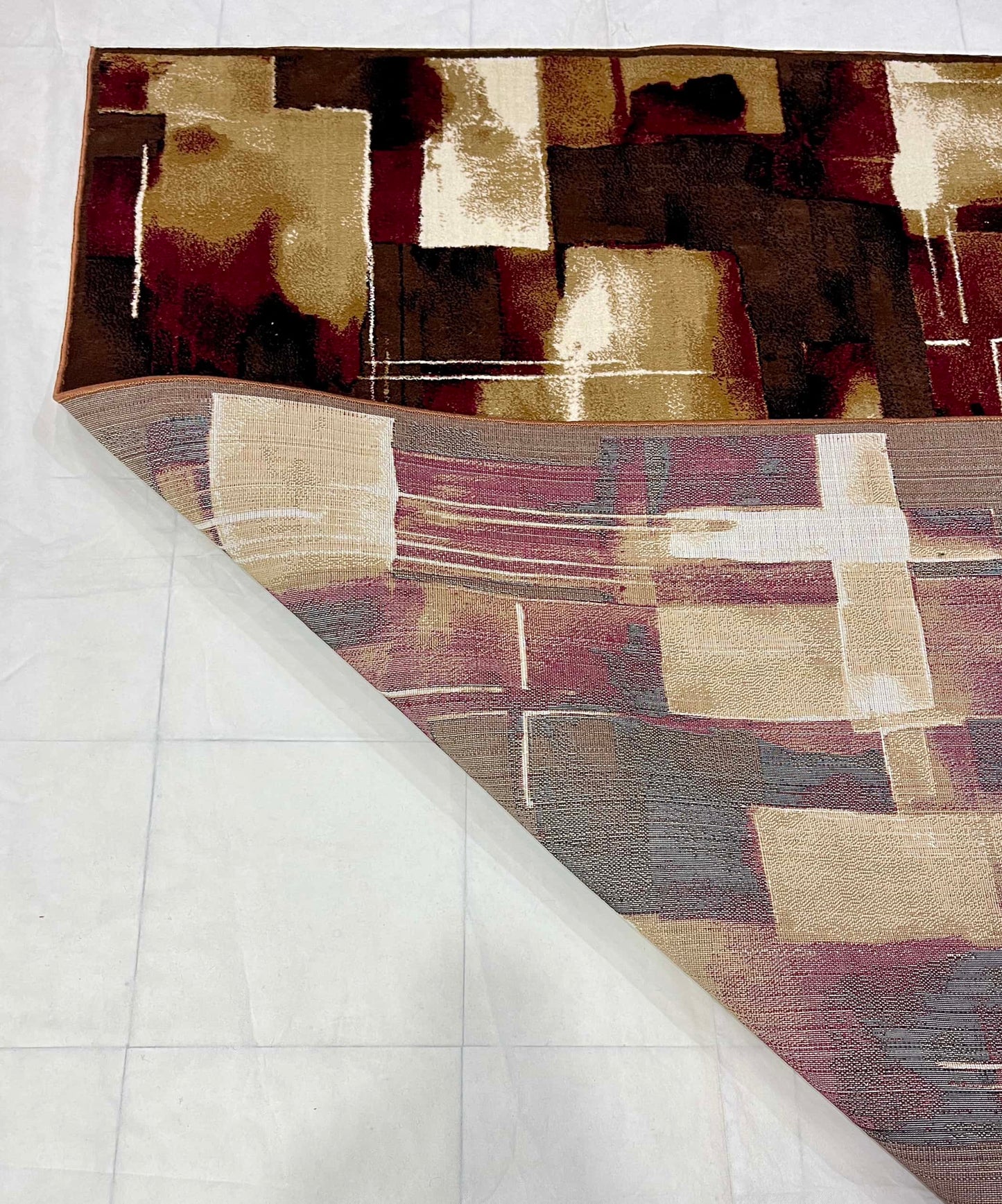 Modern polypropylene Rug,back woven(Article-1280-Brown)
Size : 5ft width  x 7.3ft length (150cm x 220cm)