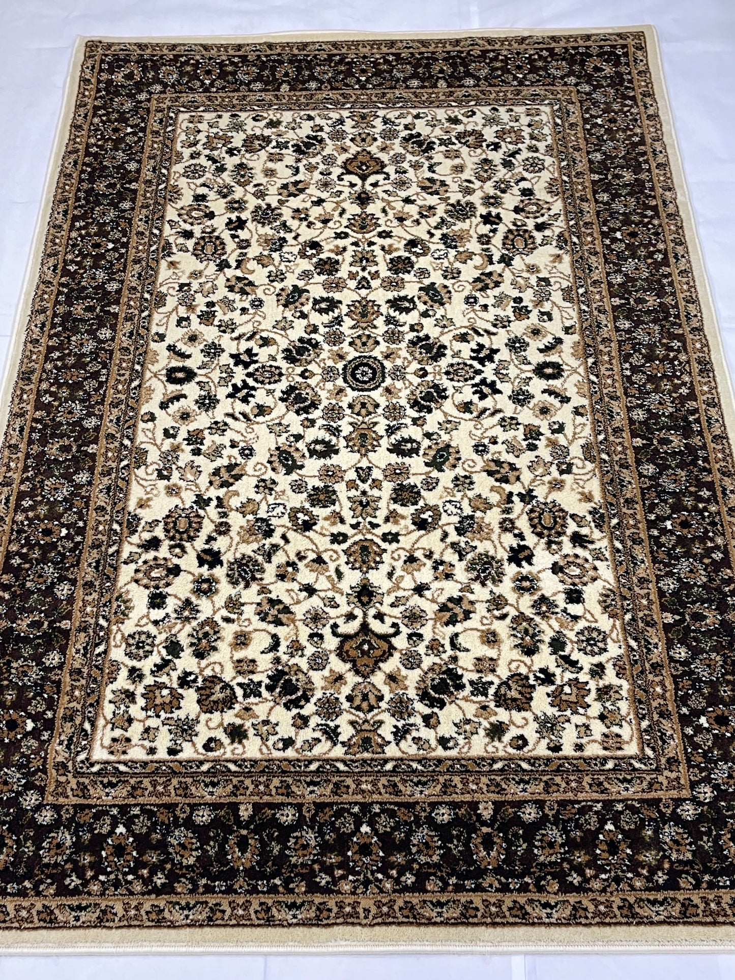 Persian Polypropylene Rug,back woven(Article-140-Off White)
Size : 5ft width  x 7.3ft length (150cm x 220cm)