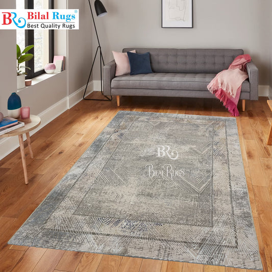 Irani Vintage Woven Rug.  Article -2075-Off white Size: 5 ft width x 7.3 ft length (150cm x 220cm)