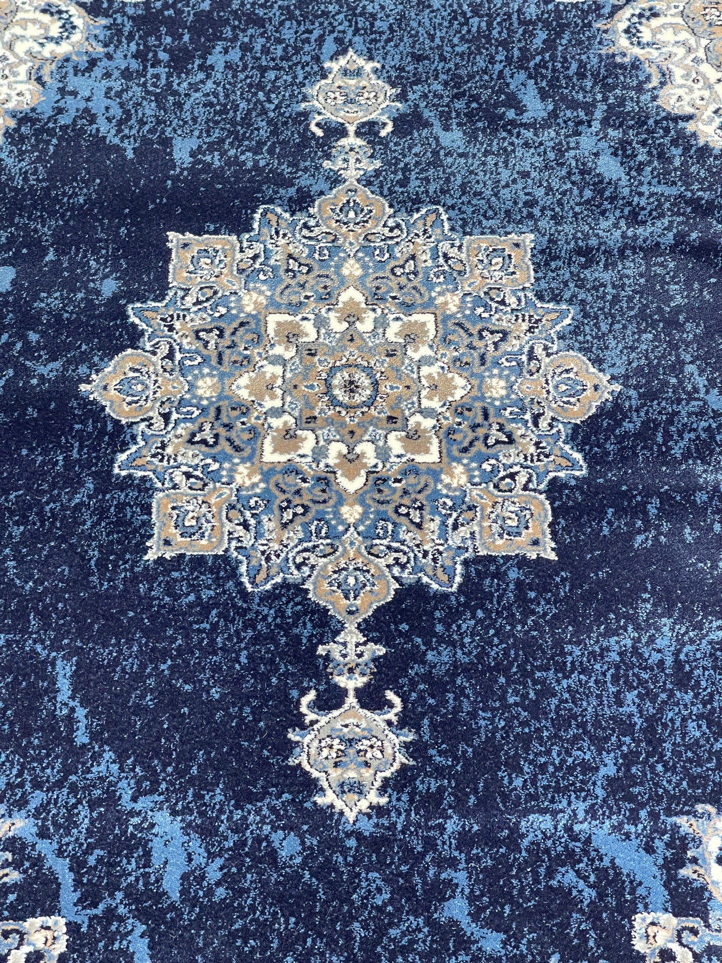 Persian polypropylene Rug,back woven(Article-42-Dark Blue)
Size : 6.6 ft width x 9.6 ft length (200cm x 290cm)