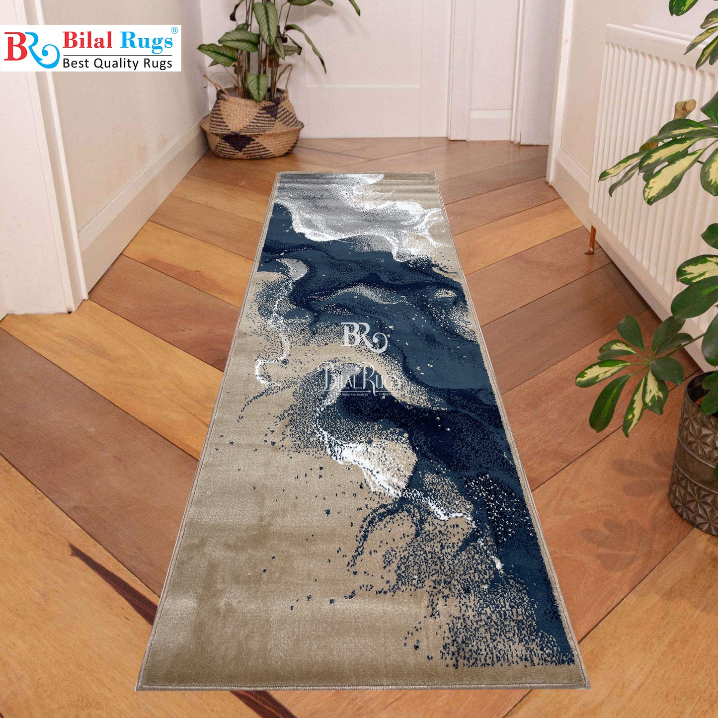Mink Modern Polypropylene Woven Runner.
Size : 2.6 ft width x 6.6 ft length