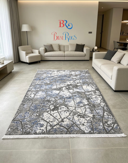 Vintage soul, modern precision ✨ Irani machine-made for timeless homes
Size : 5 ft width x 7.3 ft length 
Article-303-Grey