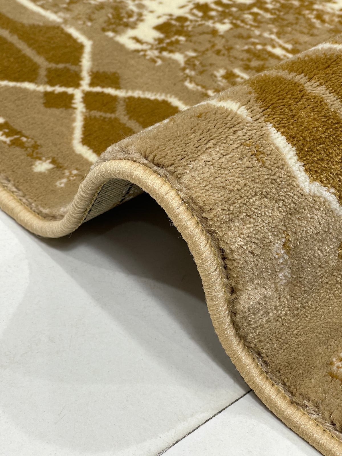 Modern polypropylene Rug,back woven(Article-422-Beige)