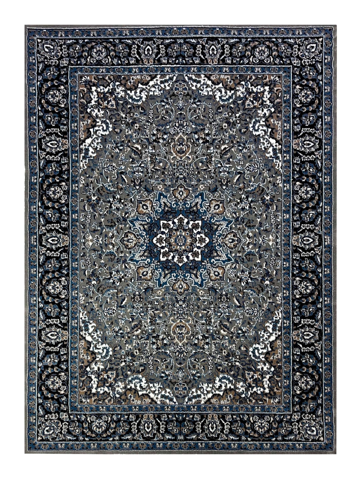 Persian polypropylene Rug,back woven(Article-35-Grey )
Size : 5ft width  x 7.3ft length (150cm x 220cm)