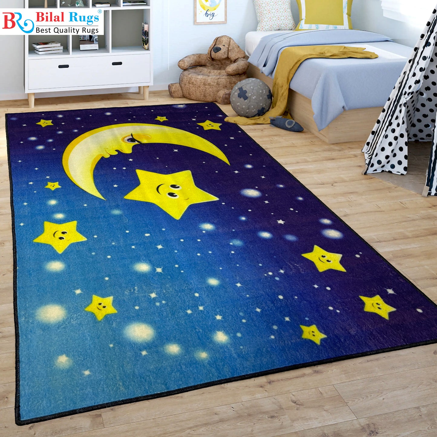 TPR Non Woven kids Rug.  Article-83-Blue