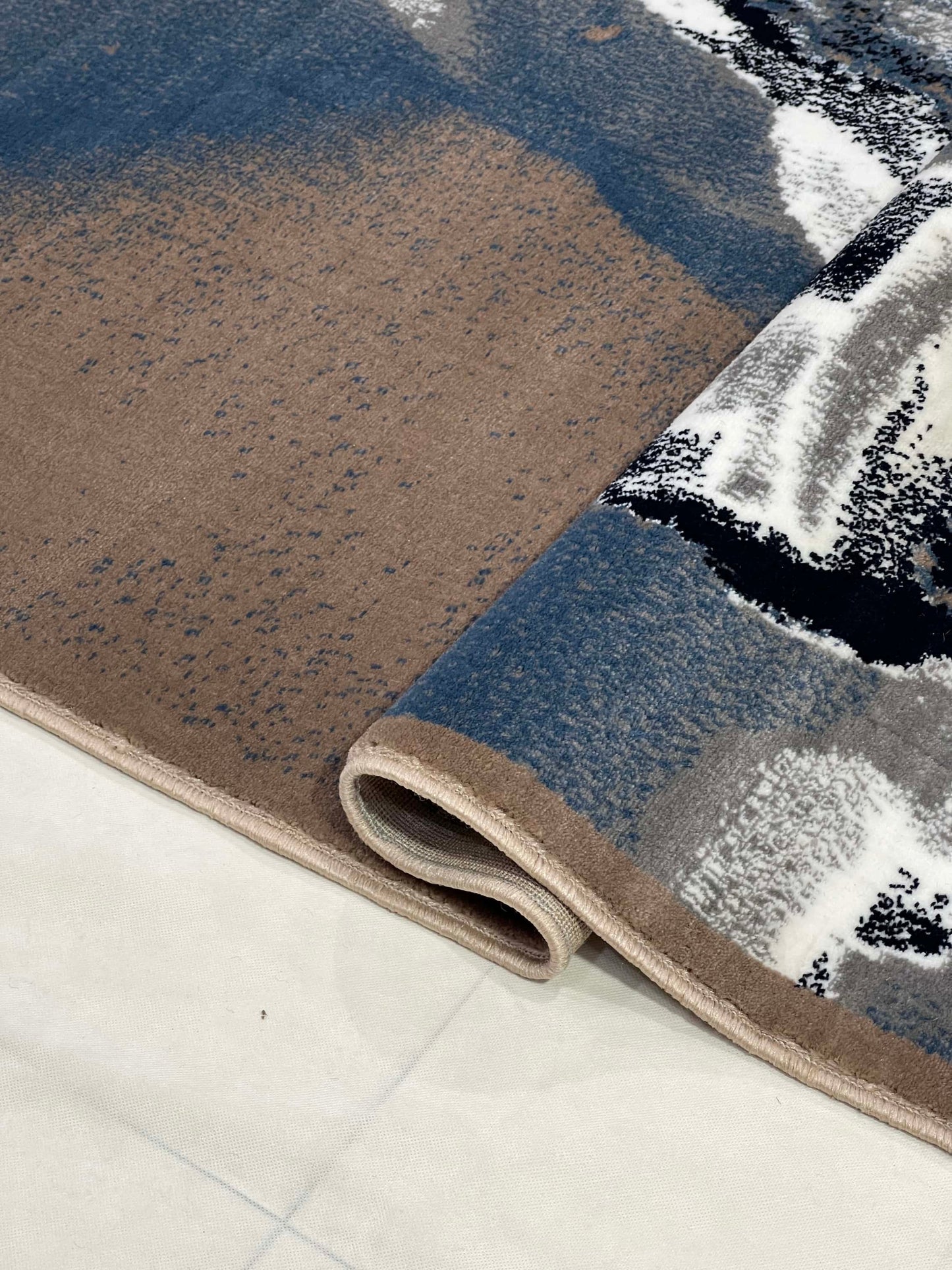 Modern  polypropylene Rug,back woven(Article-4687-Mink,Blue)