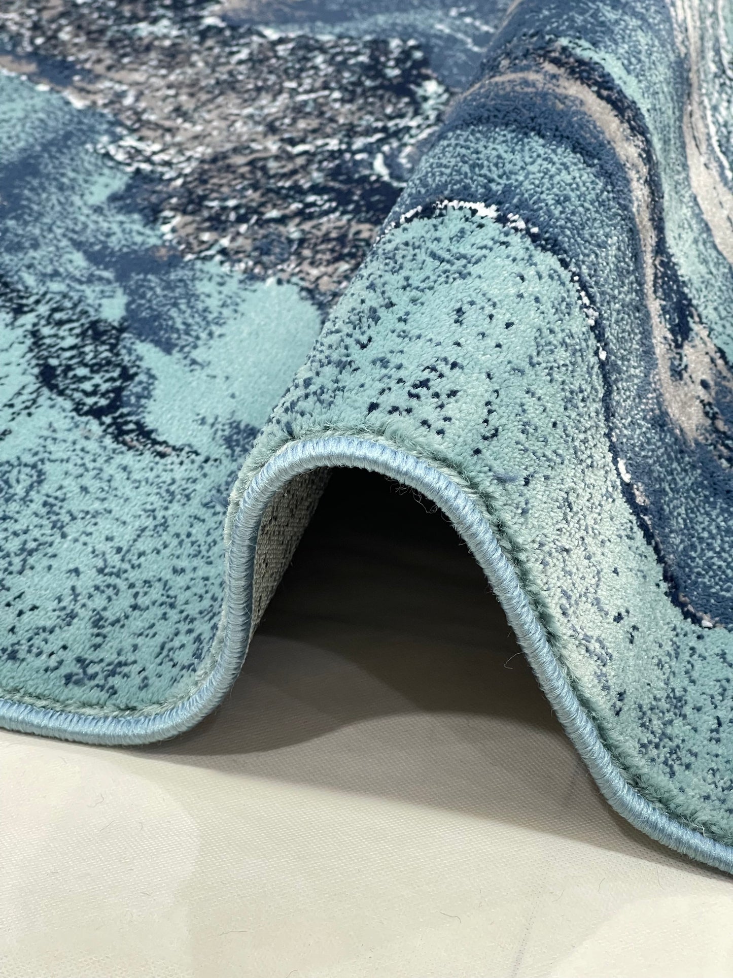 Modern polypropylene Rug,back woven(Article-6774-Feroze ) Size : 5ft width  x 7.3ft length (150cm x 220cm)