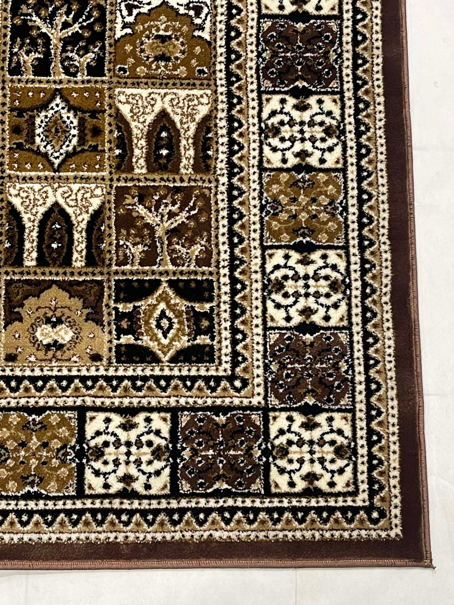 Persian Polypropylene Rug,back woven(Article-55-Brown)