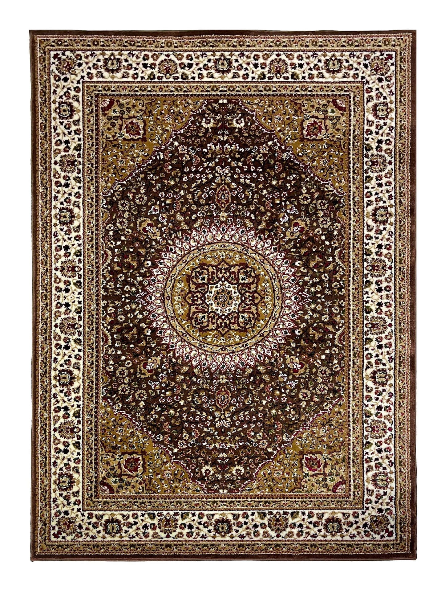 Persian polypropylene Rug,back woven(Article-344-Brown)
Size : 5ft width  x 7.3ft length (150cm x 220cm)