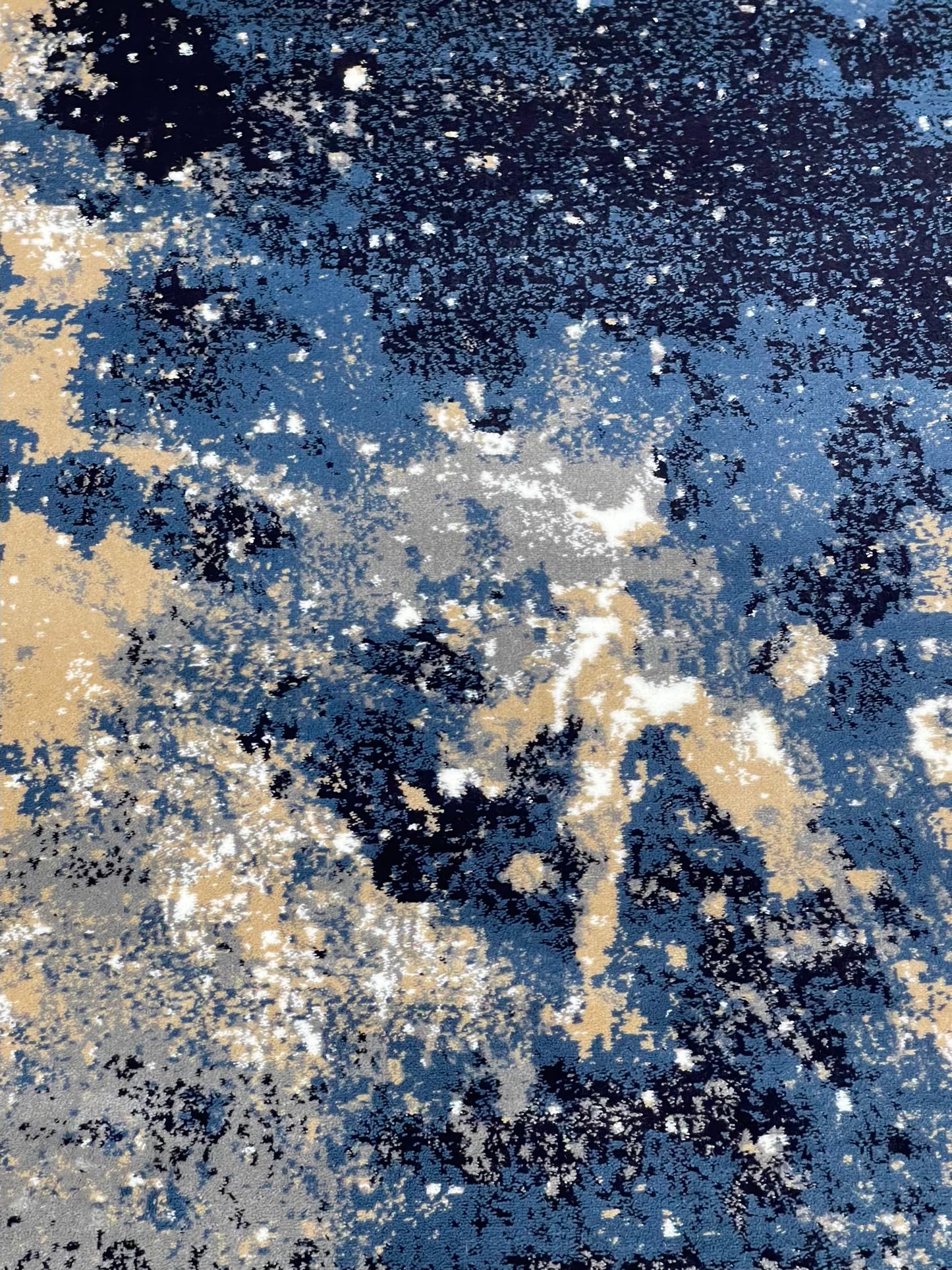 Modern Polypropylene Rug,back woven(Article-339-Blue)
 Size : 5 ft width x 7.3 ft length(150 cm x 220cm)