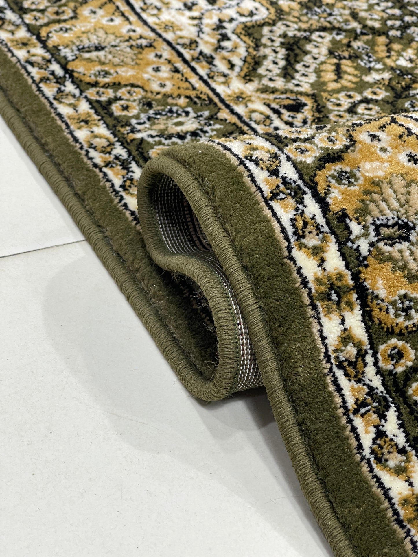 Persian  Polypropylene Rug,back woven(Article-25-Green)