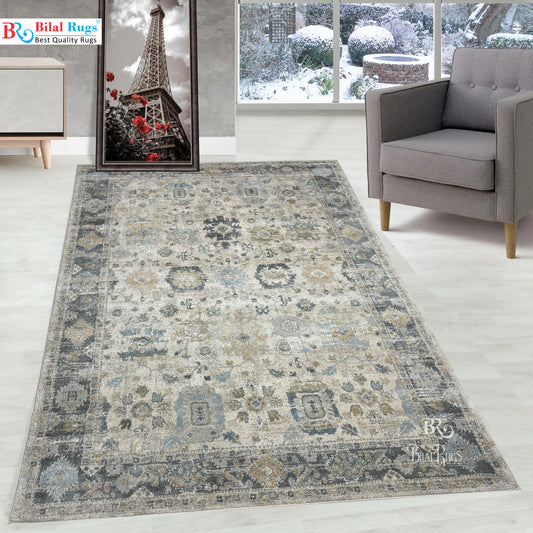 New Turkish Silk (Surya A) 
Size: 6.6 ft width x 9.6 ft length (200cm x 290cm)
Article -613- Off White
