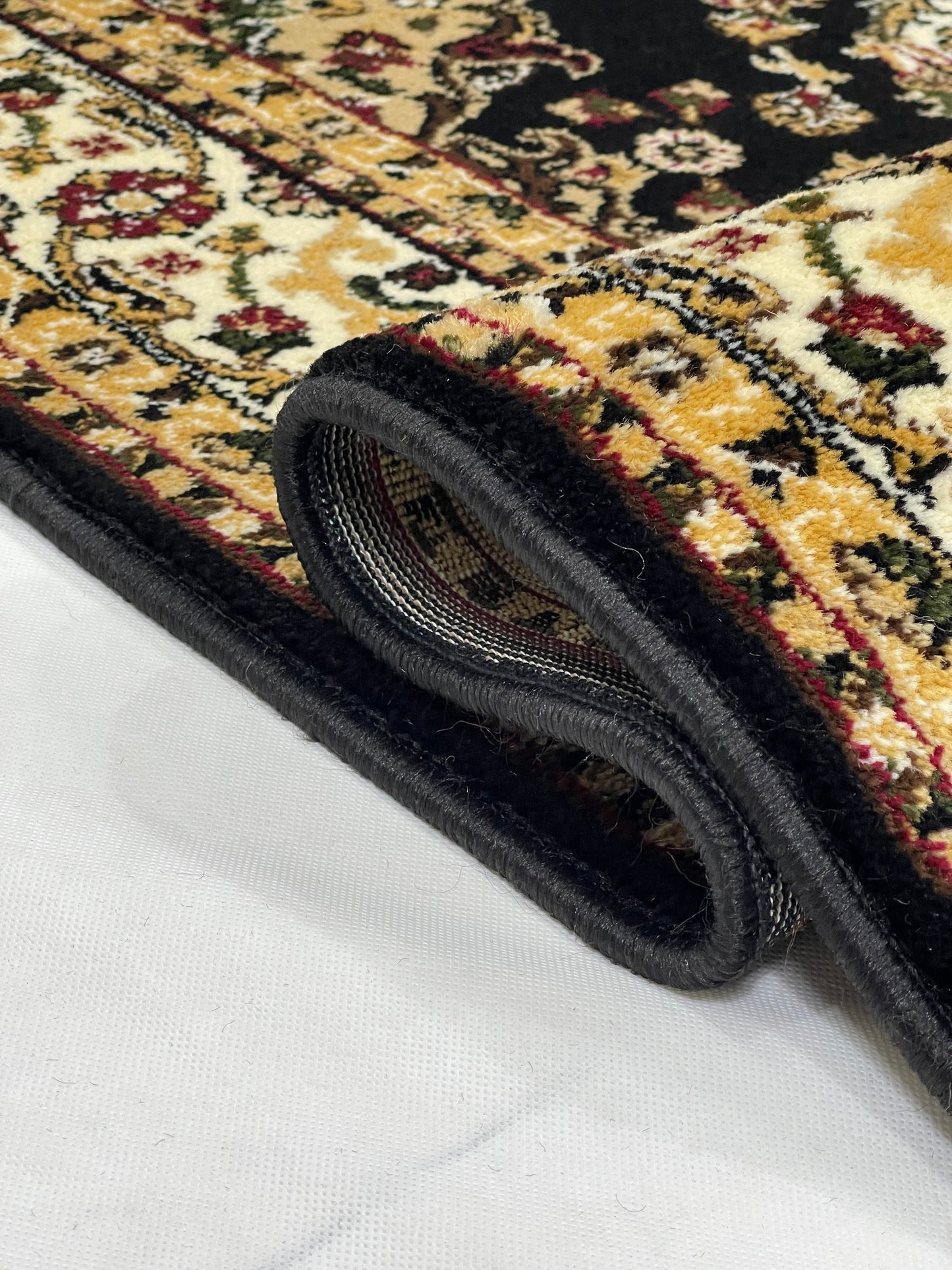 Persian Polypropylene Rug,back woven(Article-28-Black)
Size : 5ft width  x 7.3ft length (150cm x 220cm)