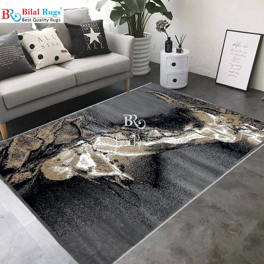 Modern polypropylene Rug,back woven(Article-8122-Grey)
Size : 5ft width  x 7.3ft length (150cm x 220cm)