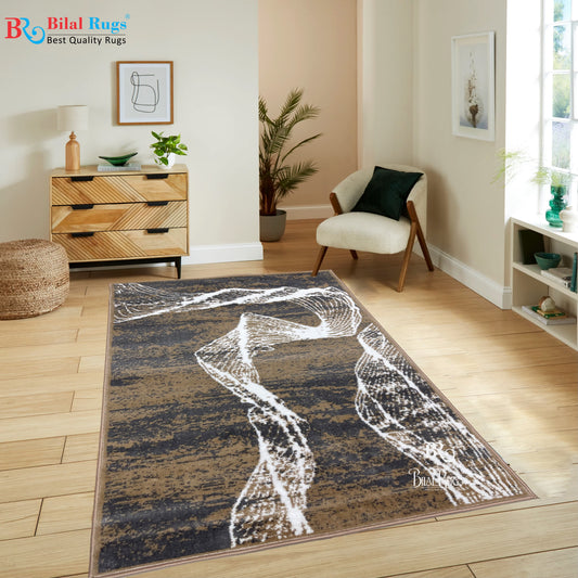 Modern Polypropylene Rug,Woven Back (Article-70-Mink) Size : 3 ft width x 5 ft length (100cm x 150 cm)