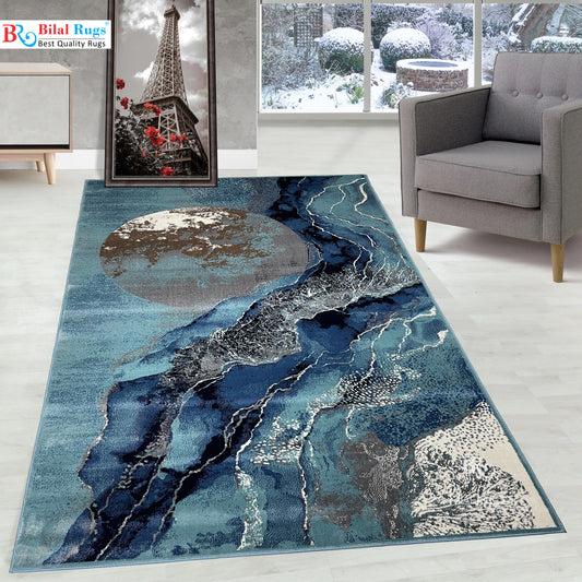 Modern polypropylene Rug,back woven(Article-124-Feroze)
Size : 6.6 ft width x 9.6 ft length (200cm x 290cm)