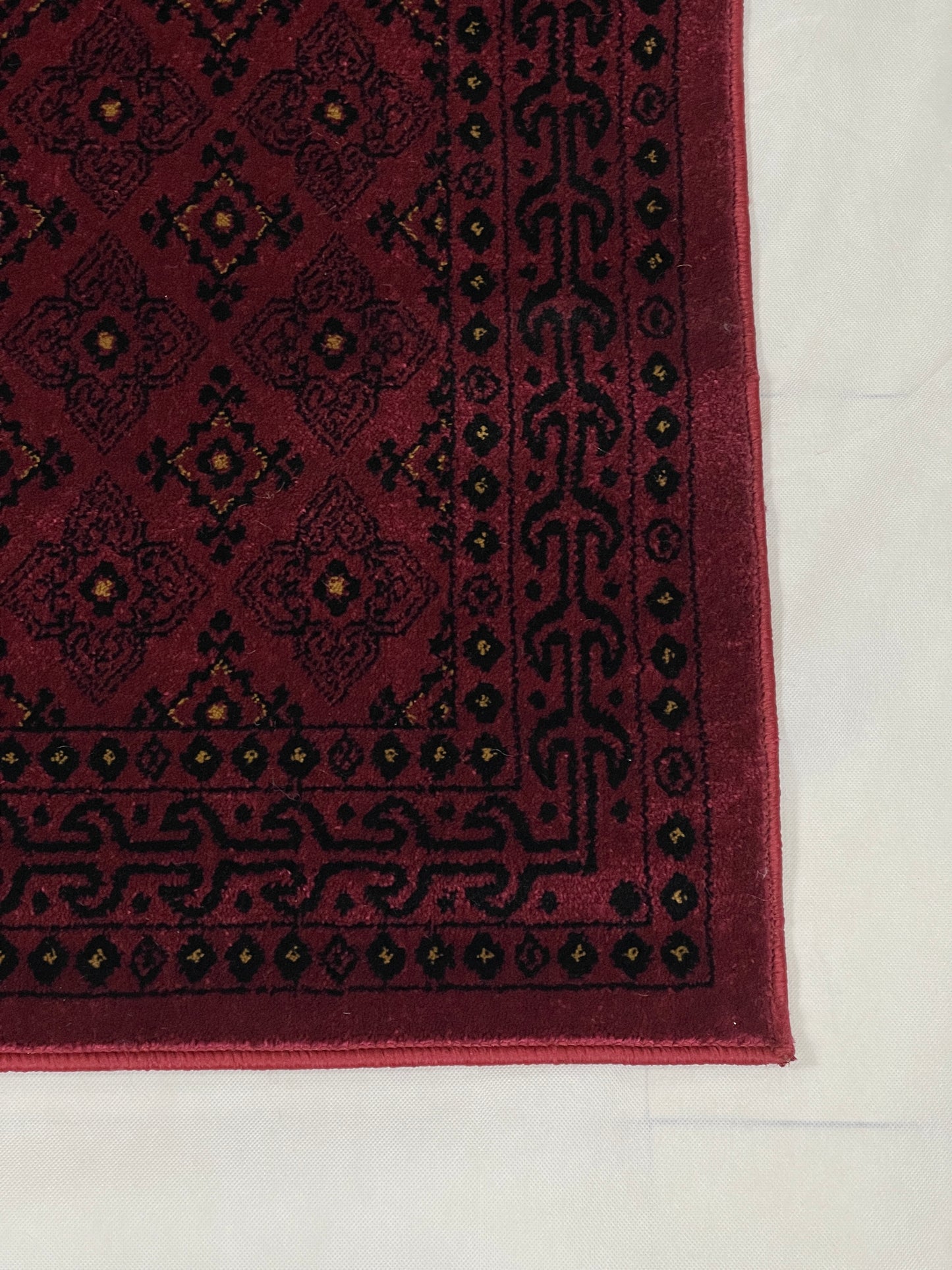 Persian Polypropylene Rug,Woven Back (Article-120-Red) Size : 3 ft width x 5 ft length (100cm x 150 cm)