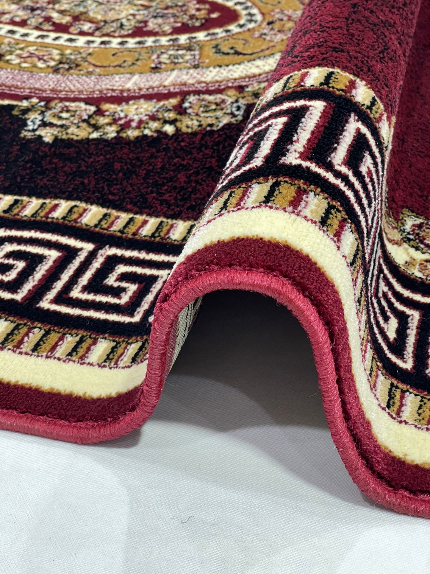 Versace Polypropylene Rug,back woven(Article-75-Red)