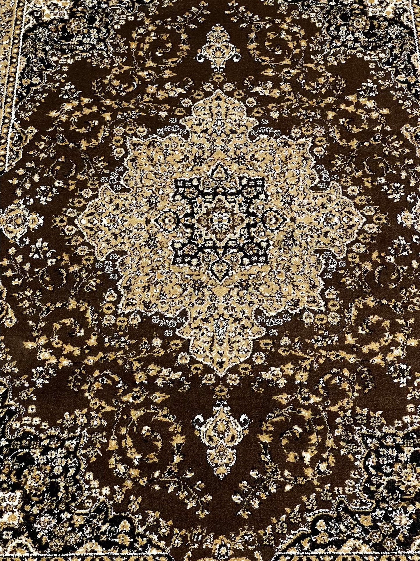 Persian Polypropylene Rug,back woven(Article-99-Brown)