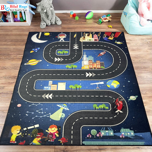 TPR Non Woven Rugs For Kids Room
Article-44- Blue