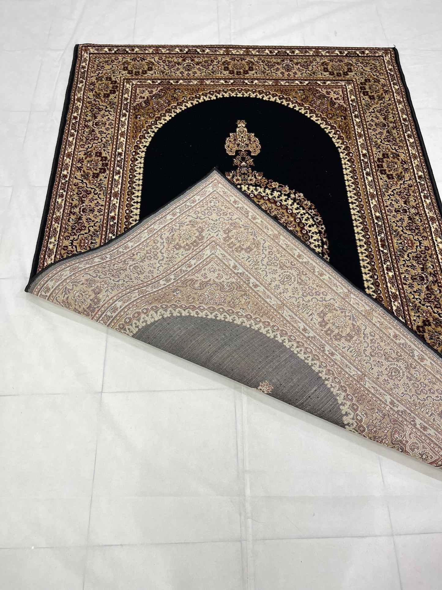 Persian Polypropylene Rug,back woven(Article-22-Black)