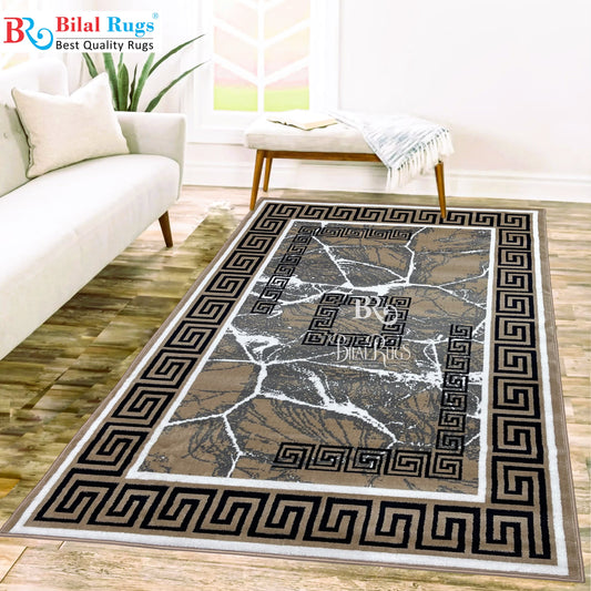 Versace  Polypropylene woven Rug.
Article-1299-Mink
Size : 5ft width  x 7.3ft length (150cm x 220cm)