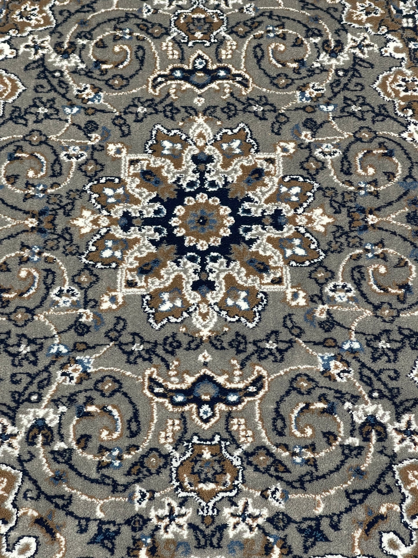 Persian Polypropylene Rug,Woven Back
(Article-19-Grey)
Size : 3 ft width x 5 ft length (100cm x 150 cm)