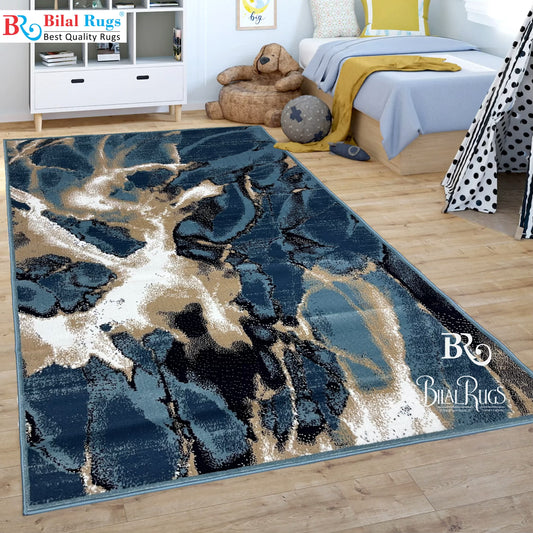 Modern polypropylene Rug,back woven(Article-349-Feroze)
Size : 5ft width  x 7.3ft length (150cm x 220cm)