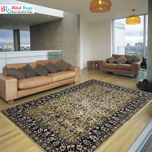 Persian Polypropylene Rug,Woven Back
(Article-140-Beige)
Size : 4 ft width x 5.6 ft length (120 cm x 170 cm)