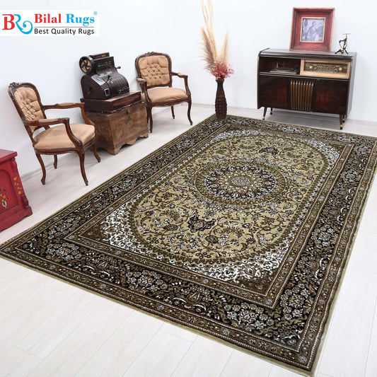 Persian polypropylene Rug,back woven(Article-22-Beige)
Size : 5ft width  x 7.3ft length (150cm x 220cm)