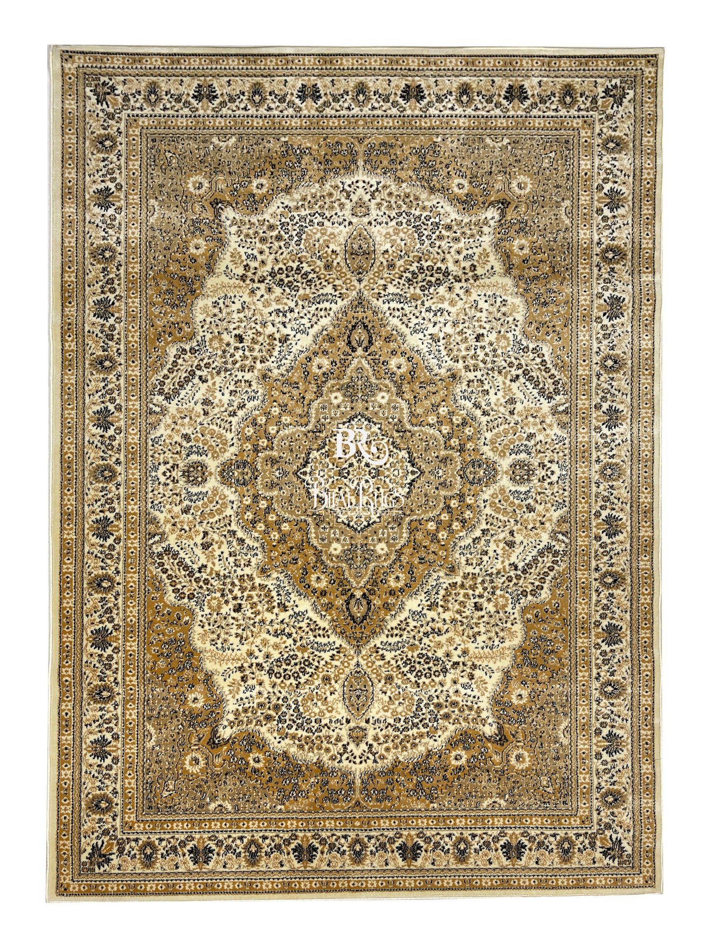 Persian polypropylene Rug,back woven(Article-25-Off white)
Size : 6.6 ft width x 9.6 ft length (200cm x 290cm)
