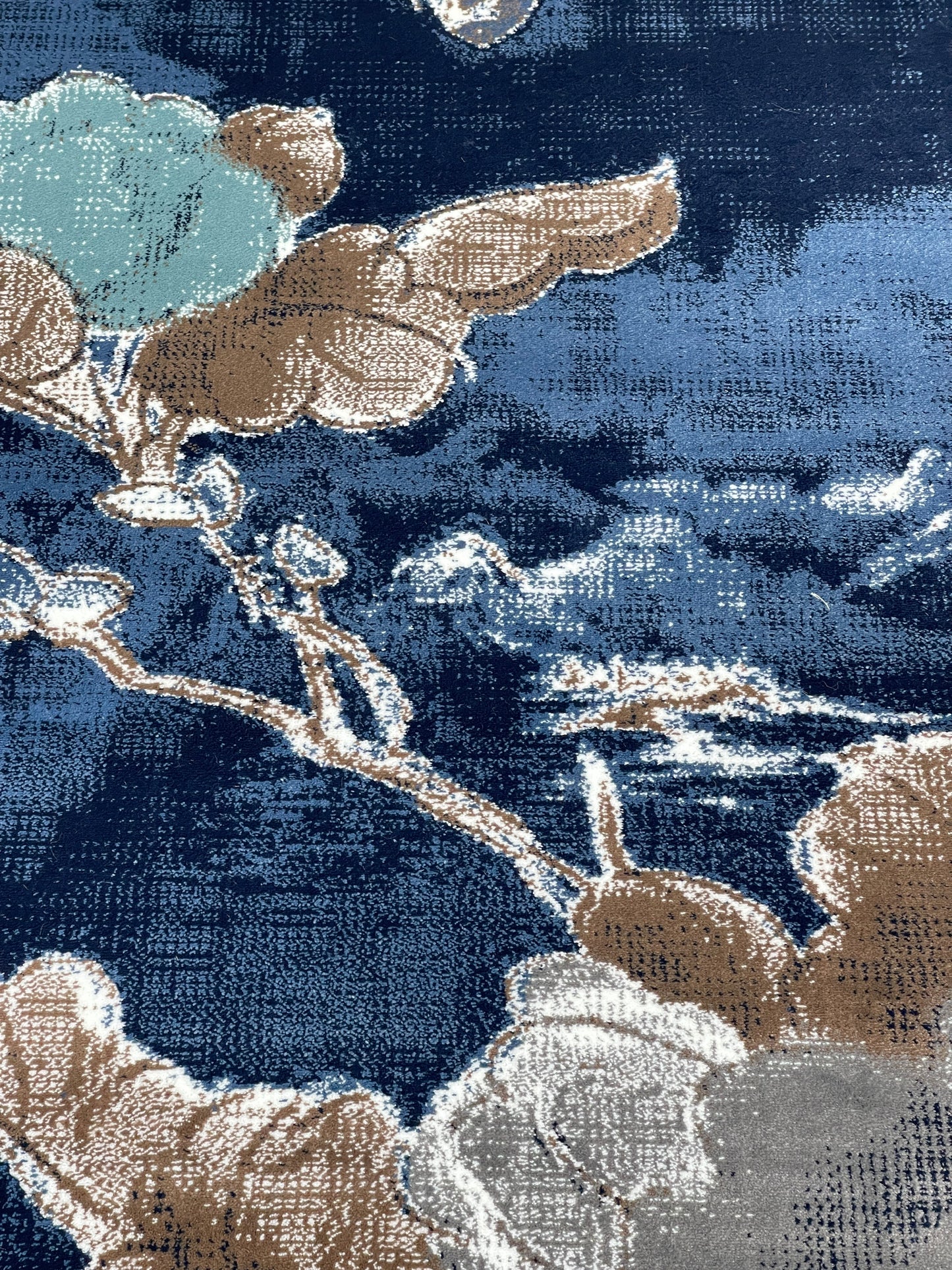 Modern polypropylene Rug,back woven(Article-305-Dark Blue)