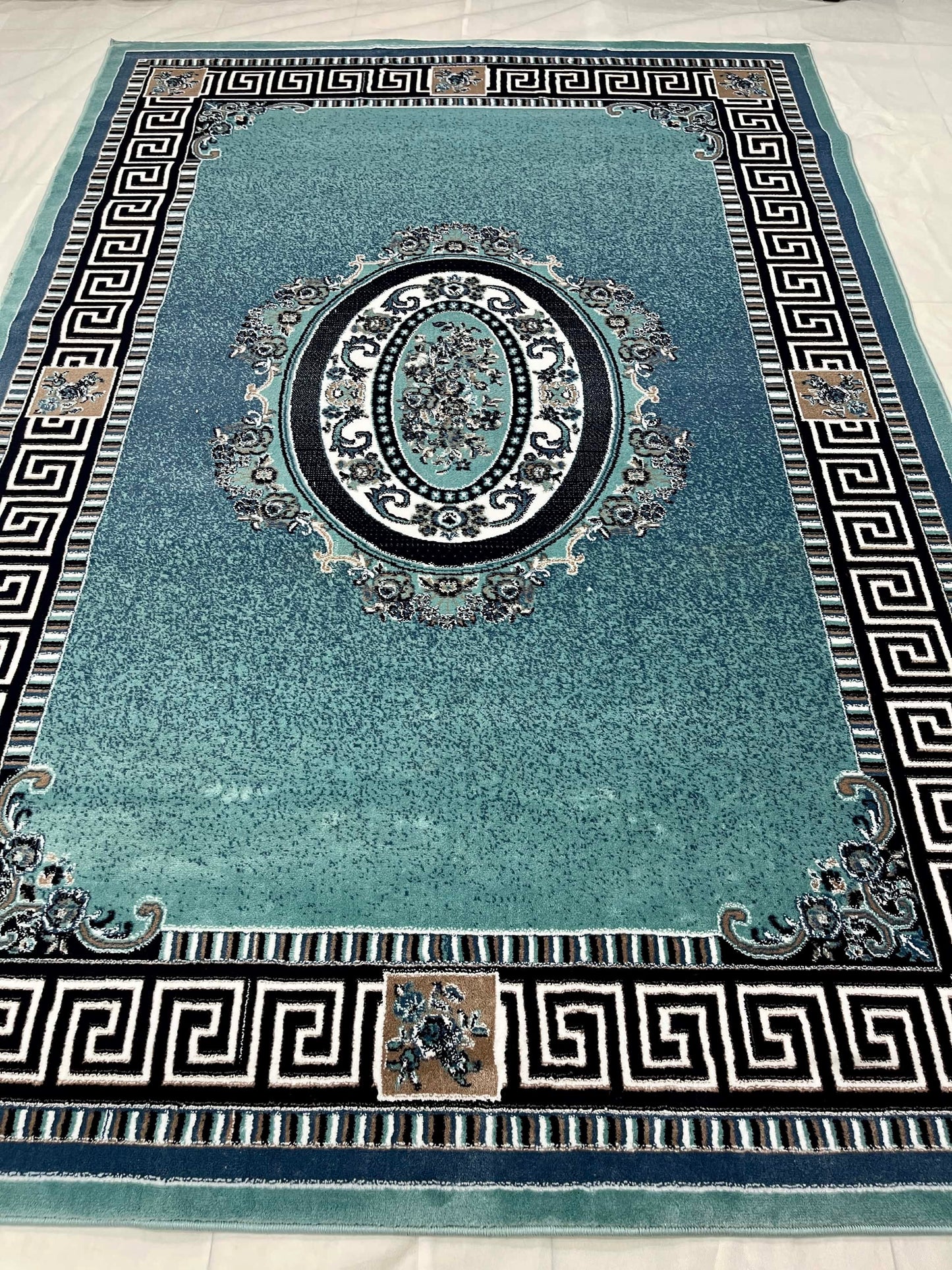 Versace polypropylene Rug,back woven(Article-75-Feroze )