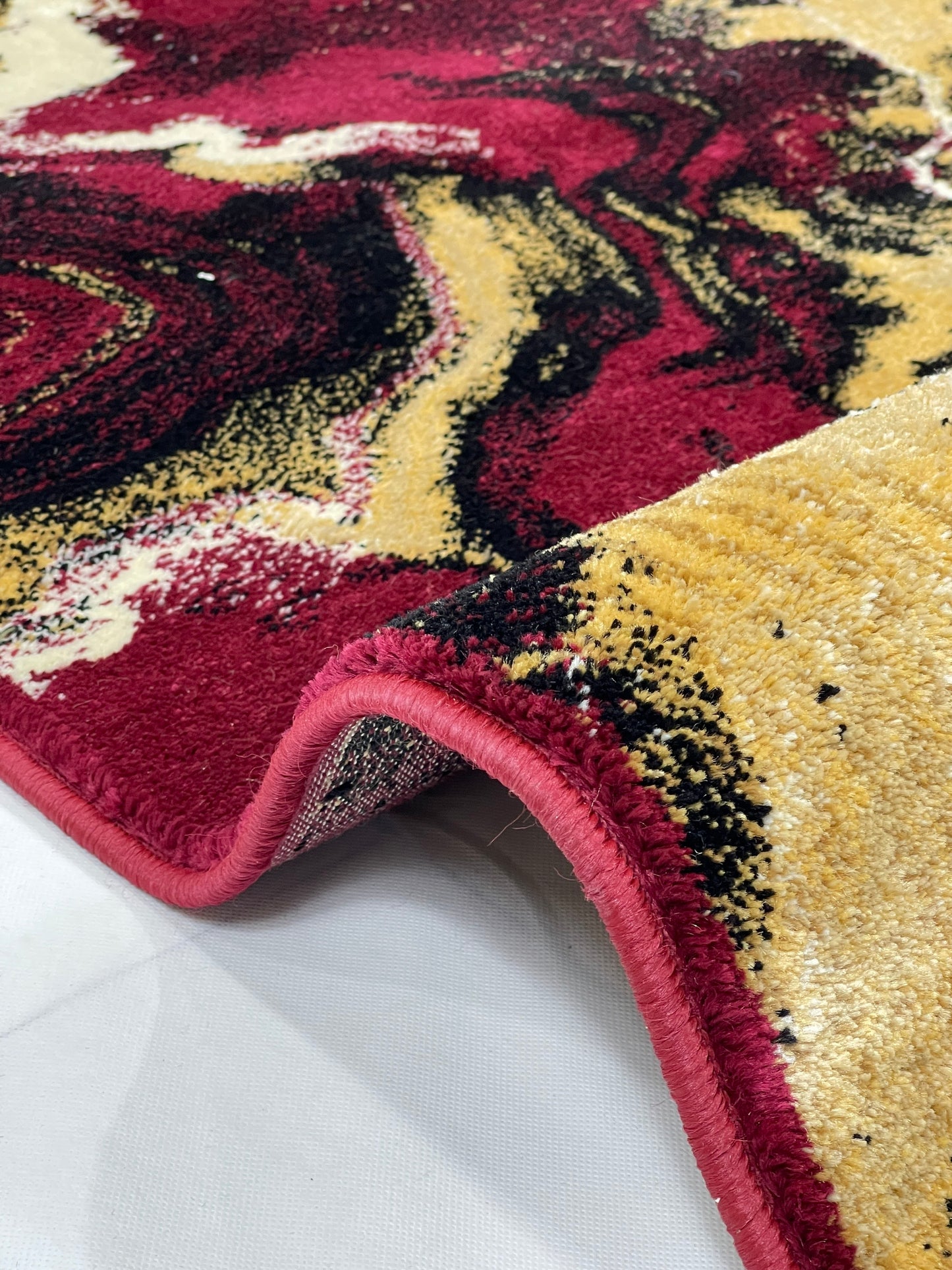 Modern  Polypropylene Rug,back woven(Article-613-Red)
