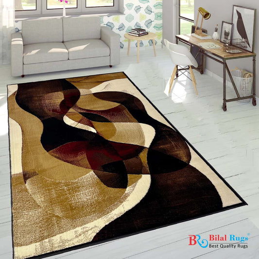 Modern polypropylene Rug,back woven(Article-872-Black,Blue)
Size : 5ft width  x 7.3ft length (150cm x 220cm)