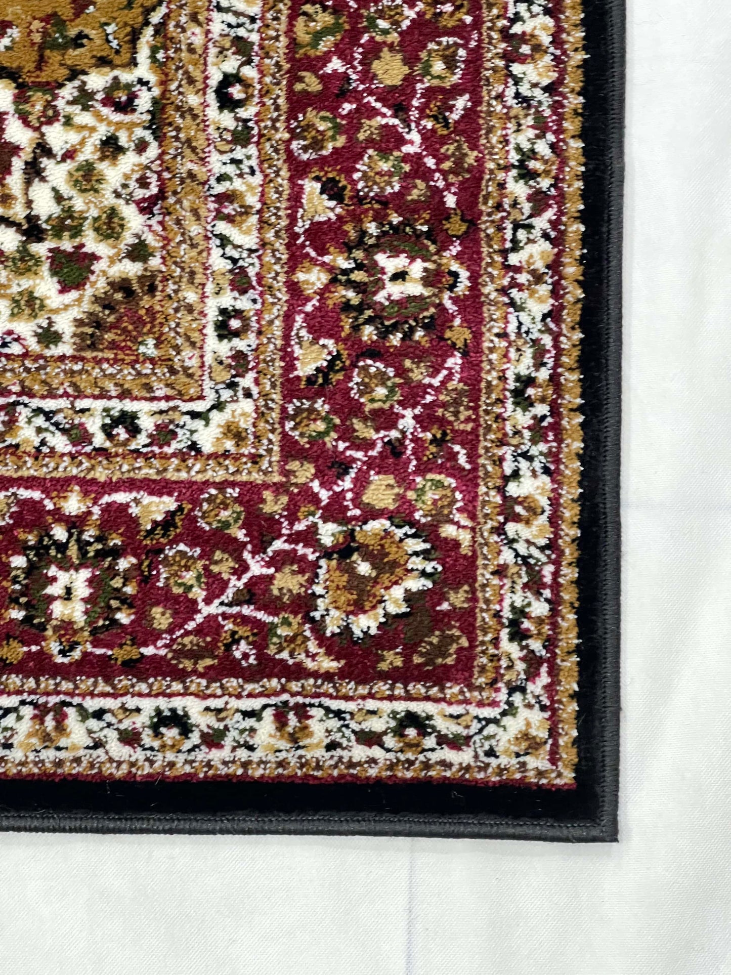 Persian polypropylene Rug,back woven(Article-27-Black multi)
Size : 5ft width  x 7.3ft length (150cm x 220cm)