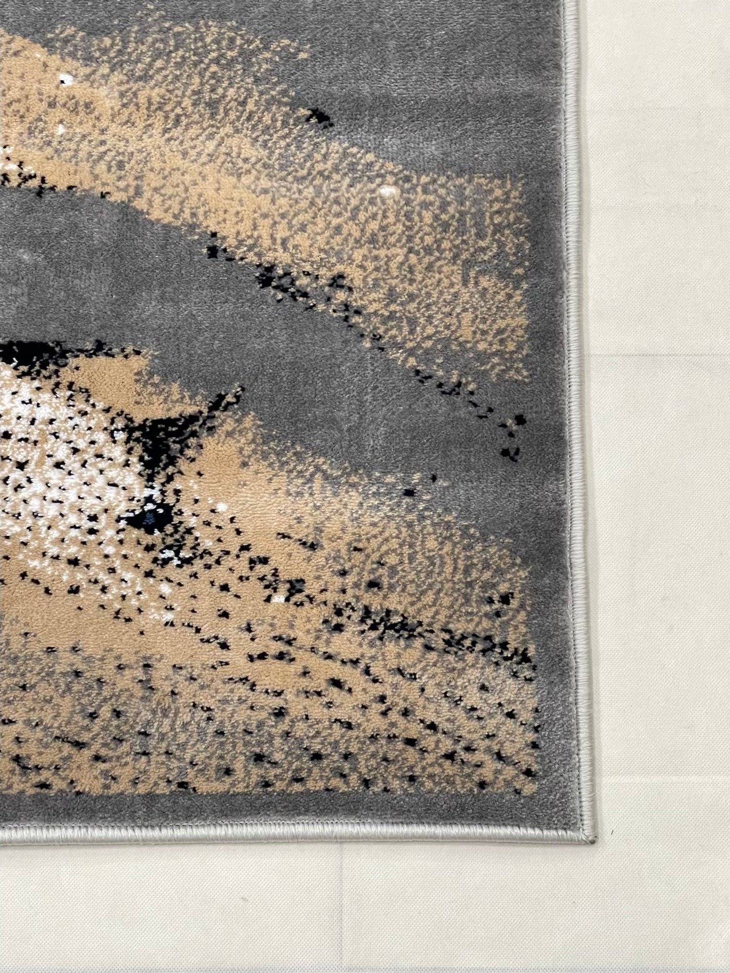 Modern polypropylene Rug,back woven(Article-1560-Grey)