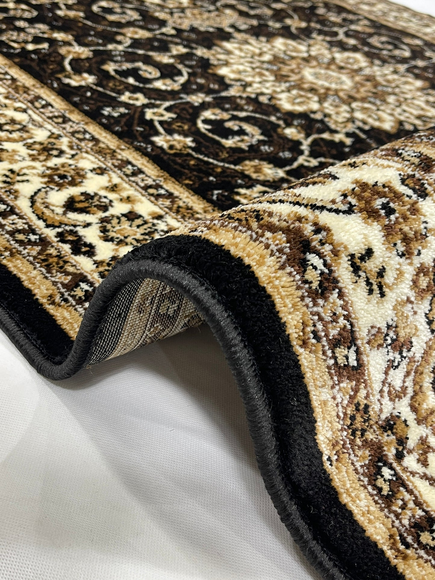 Persian Polypropylene Rug,back woven(Article-19-Black)
Size : 5ft width  x 7.3ft length (150cm x 220cm)