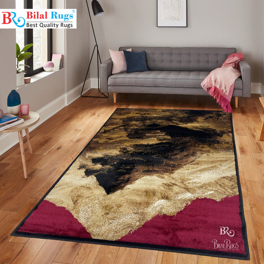 Modern polypropylene Rug,back woven
(Article-175-Black Multi)
Size : 4 ft width x 5.6 ft length (120 cm x 170 cm)