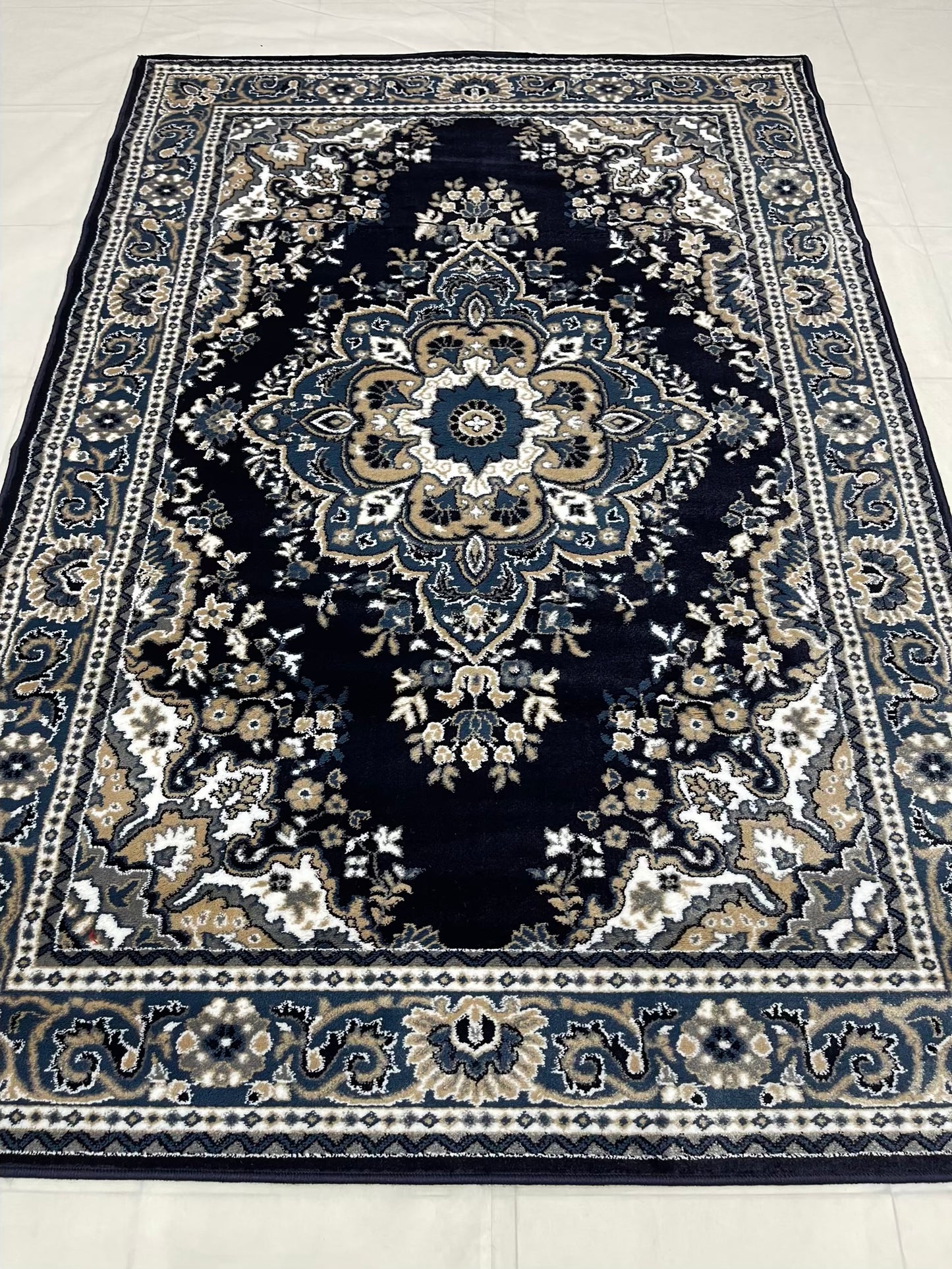 Persian polypropylene Rug,back woven(Article-35-Blue )
Size : 5ft width  x 7.3ft length (150cm x 220cm)