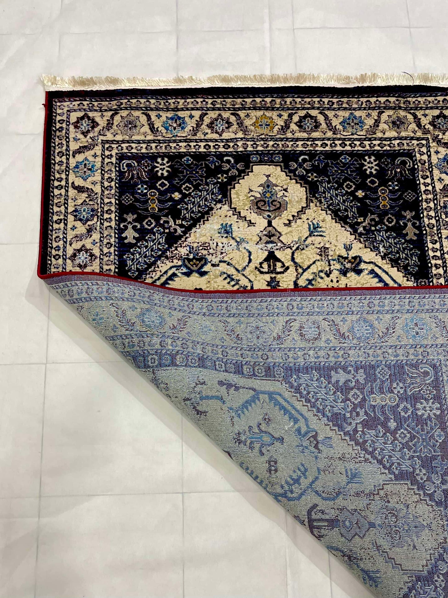 Irani Silk Vintage Woven Rug.
Article-672-Muti
Size : 5ft width  x 7.3ft length (150cm x 220cm)