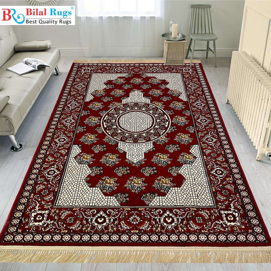 Irani Polypropylene Woven Rug.
Size : 5ft width x 7.3ft length (150cm x 220cm)