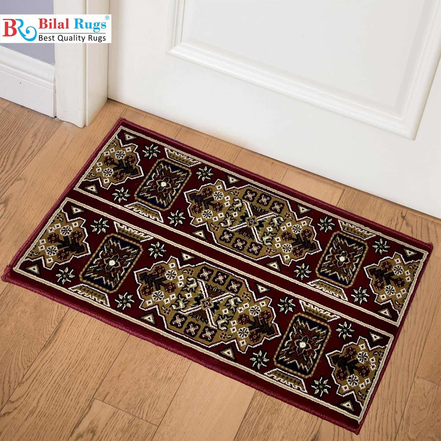 Red Polypropylene Woven Door Mat.
Size : 40 cm x 75 cm