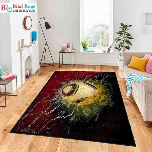 Modern Polypropylene Rug,back woven(Article-1443-black)
Size : 5ft width  x 7.3ft length (150cm x 220cm)