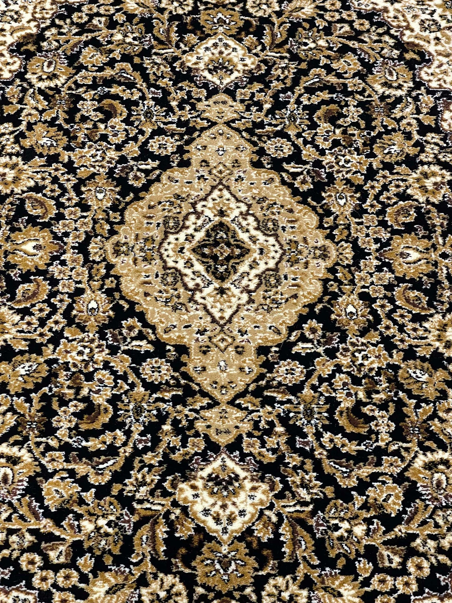 Persian polypropylene Rug,back woven(Article-01-Black)